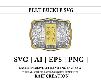 Western Belt Buckle SVG: Laser Engraving File (Digital Download)