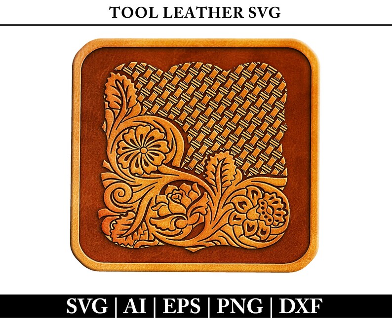 Tooled Leather SVG Leather Engrave Svg Carving Pattern Svg Western