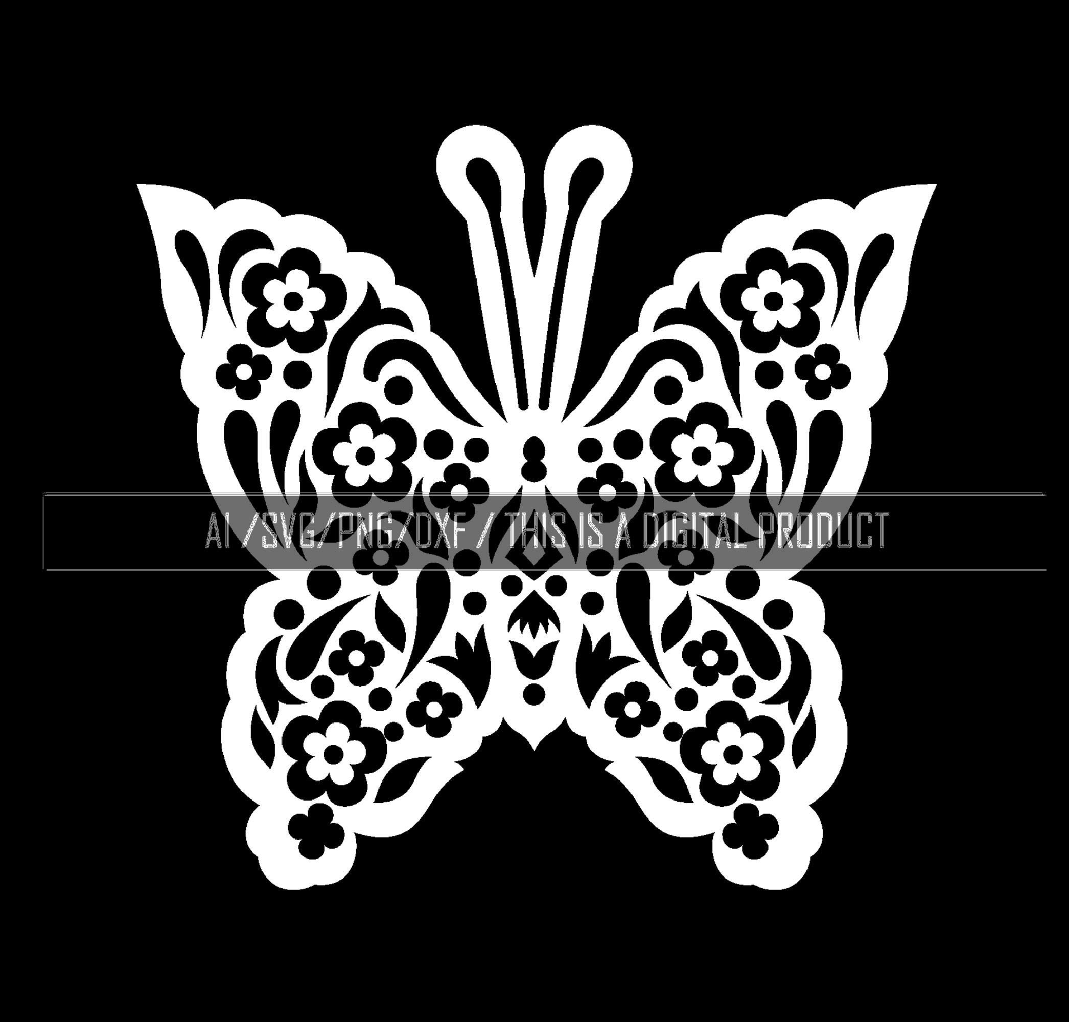 Butterfly Step File Butterfly Stencil SVG: Layered Cut File for DIY Crafts (digital ...