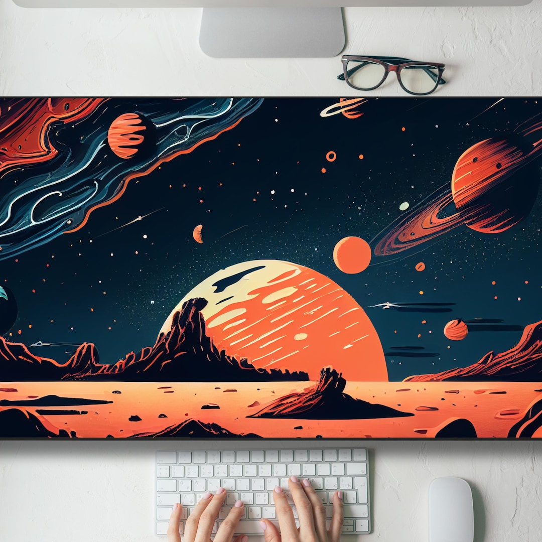 Awesome Outer Space and Desk Mat Gaming Mouse Pad Large