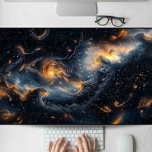 Veines galactiques dans le cosmos extérieur, tapis de bureau, tapis de souris de jeu, grand tapis de souris, tapis de clavier MTG sous-vêtement de bureau pour le travail, jeu, bureau, maison, XLice Home XL