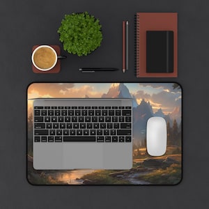 Beautiful Mountain Valley Desk Mat Gaming Mouse Pad Large Mousepad, Stitched Edges, Keyboard Mouse Mat Desk Pad for Work Game Office Home XL image 8