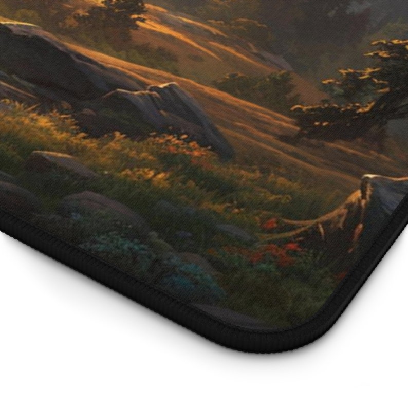 Beautiful Mountain Valley Desk Mat Gaming Mouse Pad Large Mousepad, Stitched Edges, Keyboard Mouse Mat Desk Pad for Work Game Office Home XL image 9