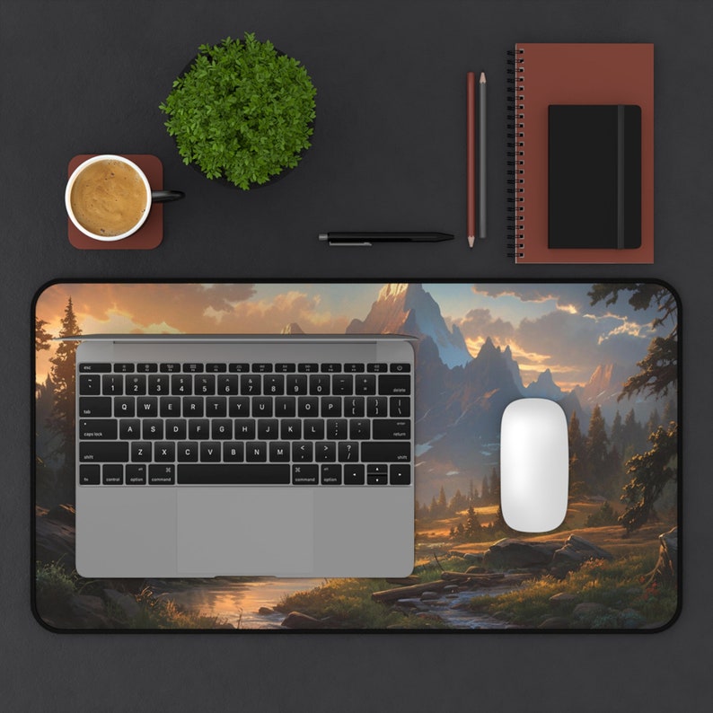 Beautiful Mountain Valley Desk Mat Gaming Mouse Pad Large Mousepad, Stitched Edges, Keyboard Mouse Mat Desk Pad for Work Game Office Home XL image 7