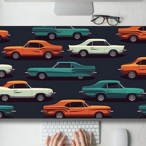 Retro Old Vintage Style Car Pattern Mouse Pad - Cool Desk Mat and Gift Idea