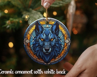 Adornos De Lobo Para árbol De Navidad, Adornos De Navidad De Lobo, Decoración De Lobo, Regalos Para Amantes Del Lobo, Regalos De Lobo Para Mujeres Y Hombres, Adorno Acrílico