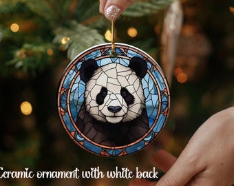 Panda Décorations De Noël - Décoration En Acrylique - Panda - Décoration De Noël Pour Sapin De Noël, Salon, Maison, Fenêtre, Extérieur, Voiture, Pendentif Intérieur Mignon Olcana