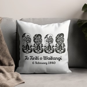 Digital Māori Te Tiriti o Waitangi Tiki Design, Waitangi Artwork for Prints, Print on Demand, Posters, Art, New Zealand Aotearoa Treaty