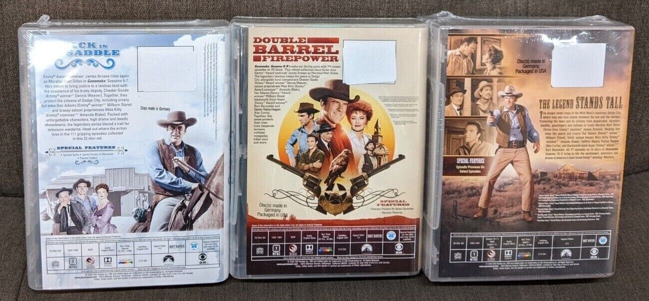 GUNSMOKE: the Complete Season 5 - 12, Brand NEW, 68 Discs in Three