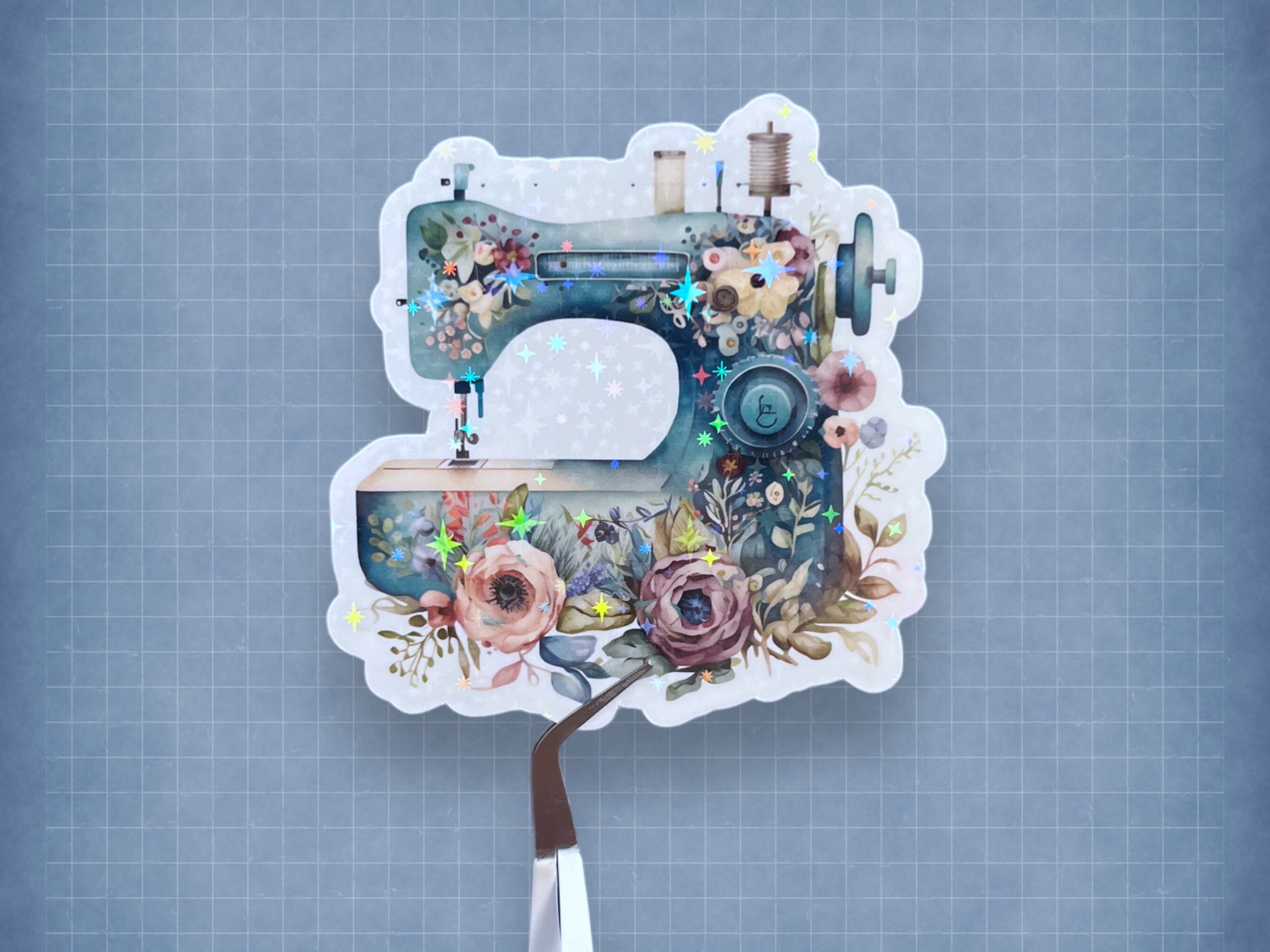 Floral Sewing Machine Stickers / Watercolor Sewing Machine Etsy