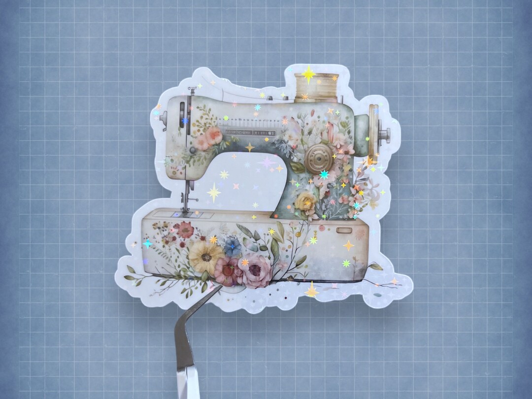 Floral Sewing Machine Stickers / Watercolor Sewing Machine Etsy