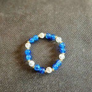 Deep Blue with Yellow and White Accent