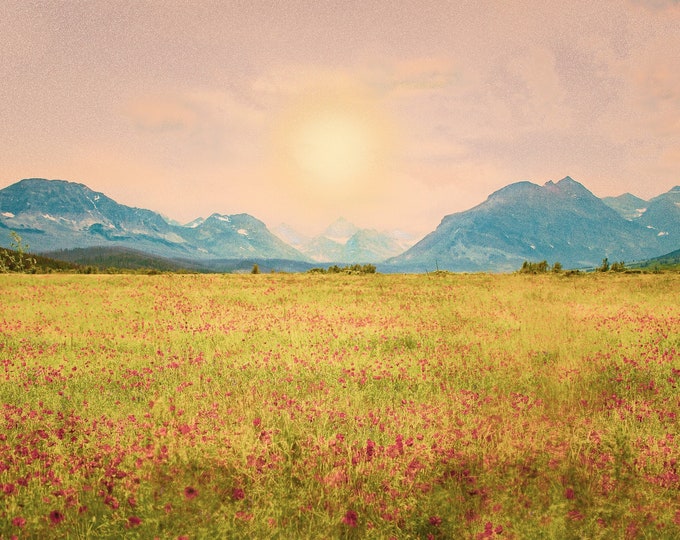 Iconic Glacier National Park/Scenic Montana Mountain Sunset/Fine Art Photography/Landscape Horizontal Print-Canvas-Metal-Acrylic