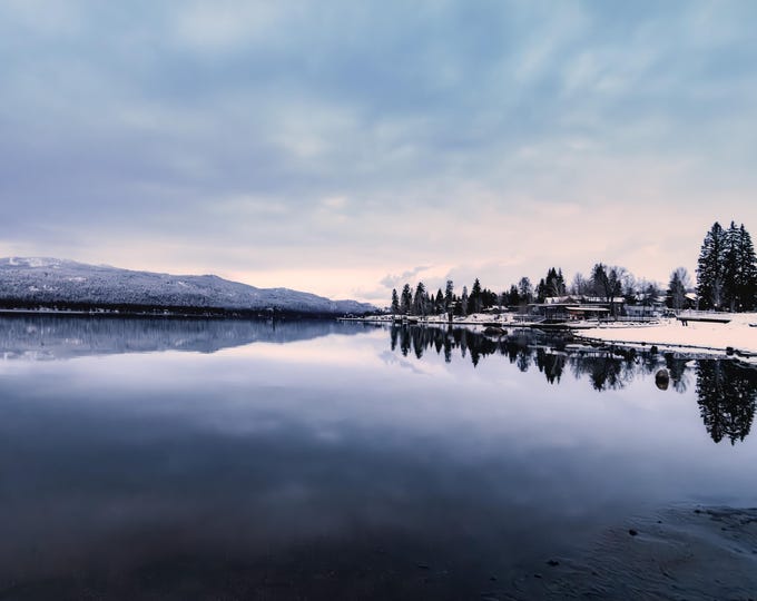 Payette Lake Winter Blue Fine Art Photography, McCall Idaho