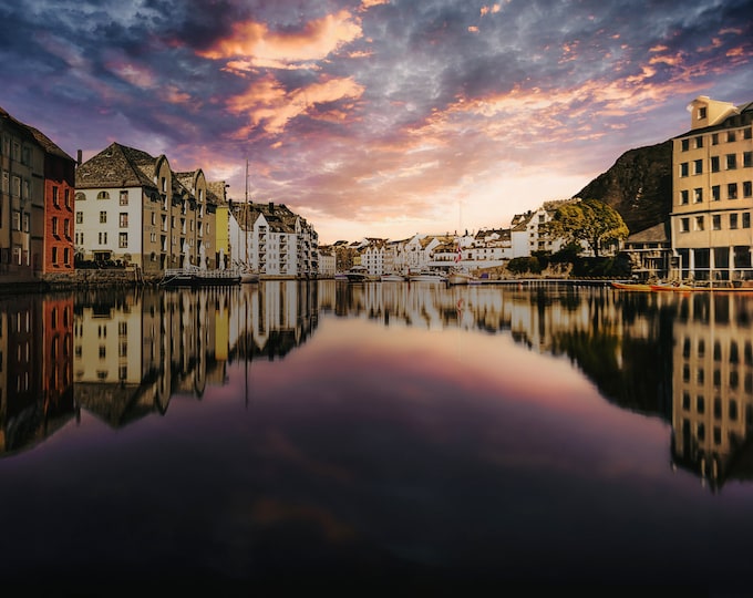 Alesund Norway, Charming City, Beachfront Gem/Photography-Print-Canvas-Metal-Acrylic/Home/Cabin Wall Décor/Unique Gift