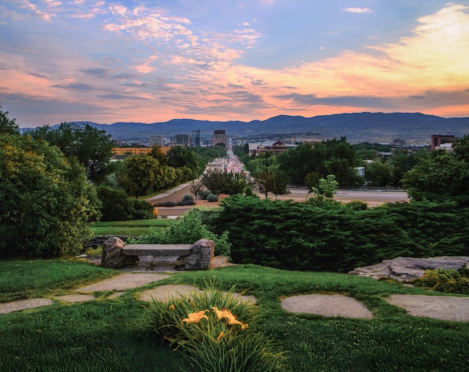 Boise Morning Glow/Train Depot Sunrise/Boise, Idaho–City of Trees/Fine Art Photography/Poster Print-Canvas-Metal-Acrylic Wall Décor or Gift
