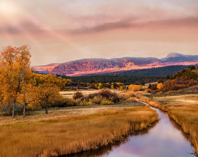 Colorado, San Juan, Rocky Mountain Golden Hour, Traveler Fall Gift, Large Horizontal Wall Print/Canvas/Metal/Acrylic Fine Art Photography