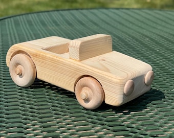 Handcrafted Wooden Two Seater Hotrod Car