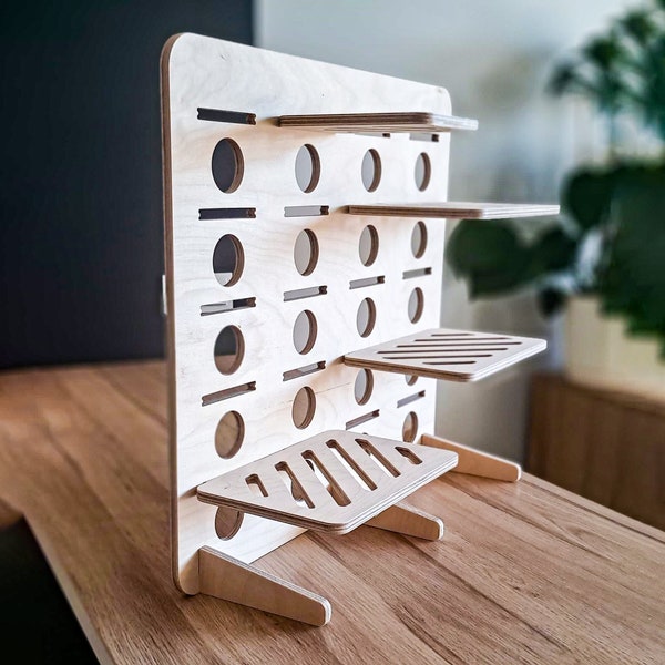 Étagère de rangement modulaire en bois perforé, étagère de comptoir autonome de cuisine, organisateur polyvalent