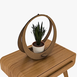 Candelabro cortado con láser Svg Colgador de plantas Svg Plantilla vectorial DXF Archivo de lámpara de jardín Plano vectorial Patrón de láser Cnc Patrón de madera cortado con láser