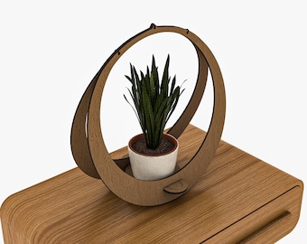 Laser Cut Candle Holder SVG: Plant Hanger Vector Template (Digital Download)