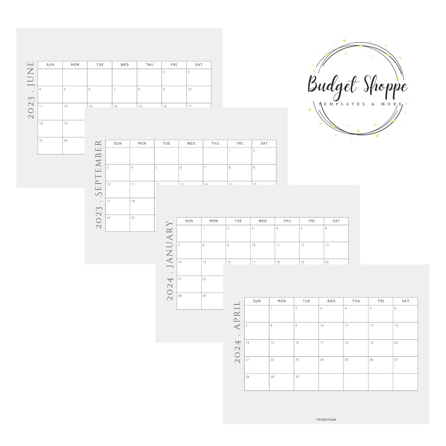 My Budget Calendar Printable Calendar PDF Editable Calendar 2023 2024