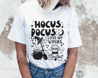 Funny "I Love My Witchy Mom Mostest" Mother's Day T-shirt, Witchy Mom Birthday Gift, Witchy Shirt for Mom, Mom Witch, Witchy Gift, Halloween