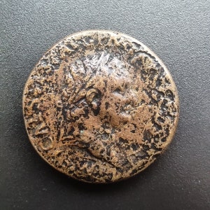 Authentic sestertius Emperor Titus Roman Coin zdjęcie 3