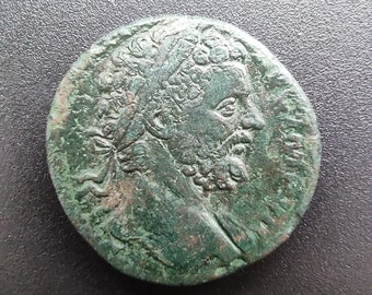 Authentic Sestertius of Emperor Septimius Severus Roman coin N2