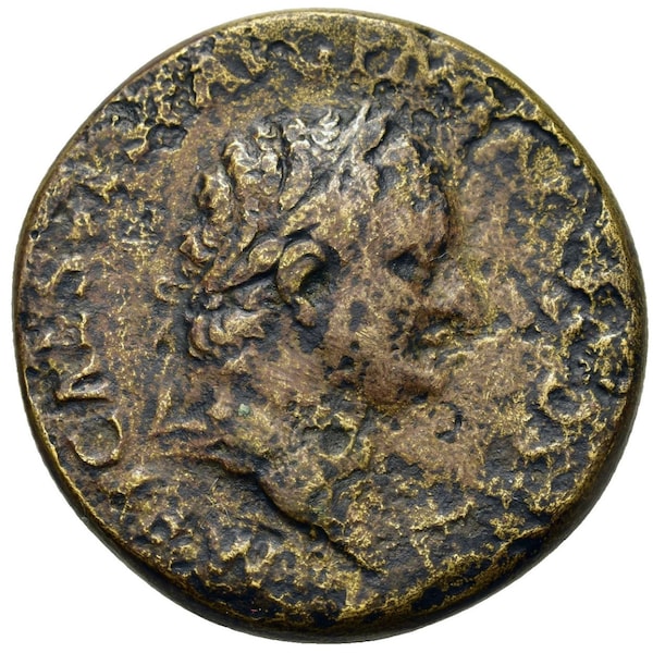 Authentieke sestertius keizer Titus Romeinse munt