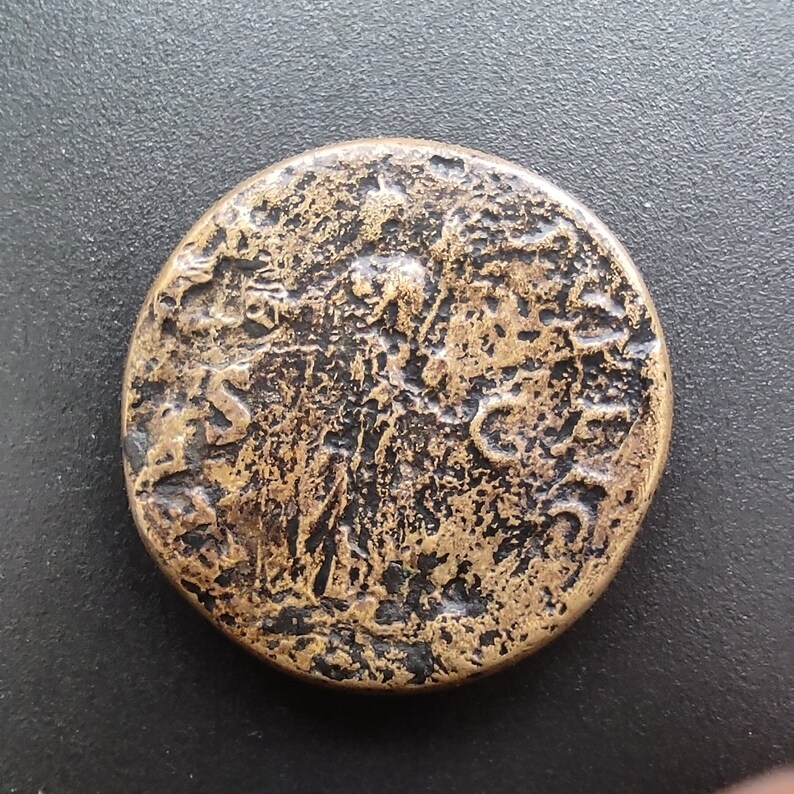 Authentic sestertius Emperor Titus Roman Coin zdjęcie 4