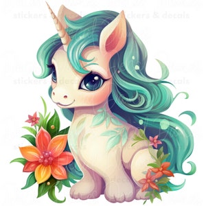 Cute Unicorn Sticker - Colorful Vinyl Art for Water Bottles & Scrapbooking | Fun Unicorn Decal, Perfect Gift for Kids