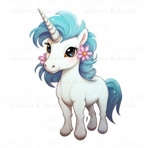 Cute Unicorn Sticker | Colorful Vinyl Decal for Water Bottles & Scrapbooking | Fun Unicorn Art for Kids and Adults