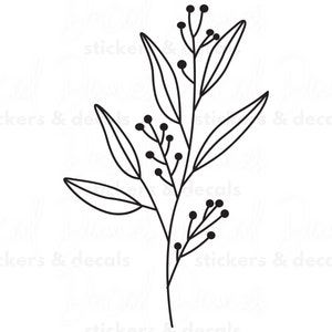 Wildflower Decal - Floral Vinyl Sticker, Beautiful Flower Lover Decor, Botanical Wall Art, Nature-Inspired Home Decor
