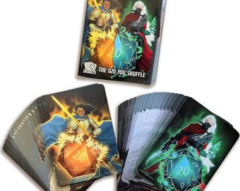 Cartas de dados Valor y villanía D20 (¡Incluye un escenario gratis!) DnD 5e / Daggerheart / CUALQUIER TTRPG.