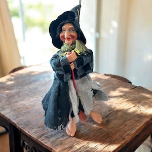 Decorative Kitchen Witch Elsbeth blue | Handmade