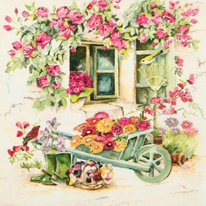 Servilletas decoupage para jardín trasero