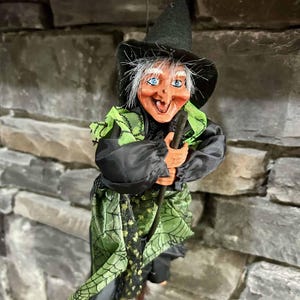 Sorcière décorative de cuisine verte Esmeralda | Fait main