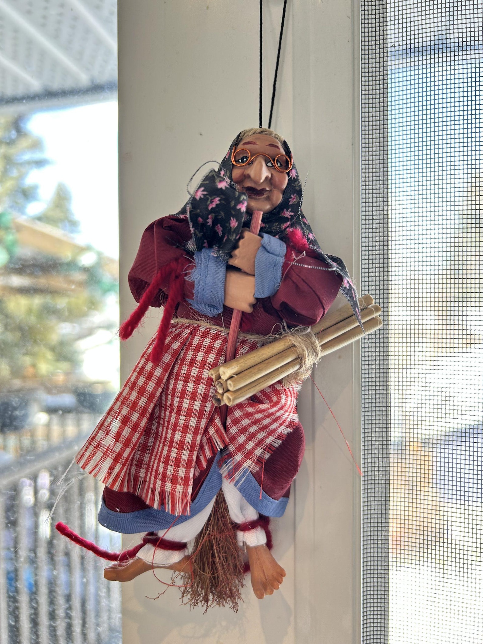 Kitchen Witch Doll Opalina red | Handmade