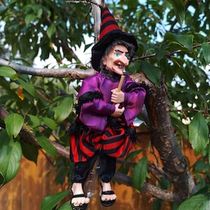 Decorative Kitchen Witch Farina purple | Handmade