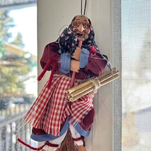 Decorative Kitchen Witch Opalina red | Handmade