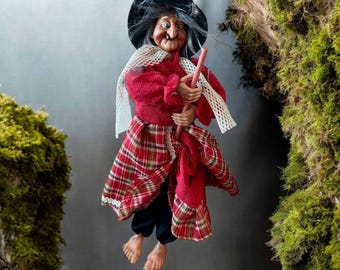 Decorative Kitchen Witch Ziafi red | Handmade