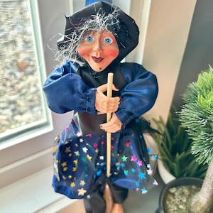 Kitchen Witch Doll Jadis blue