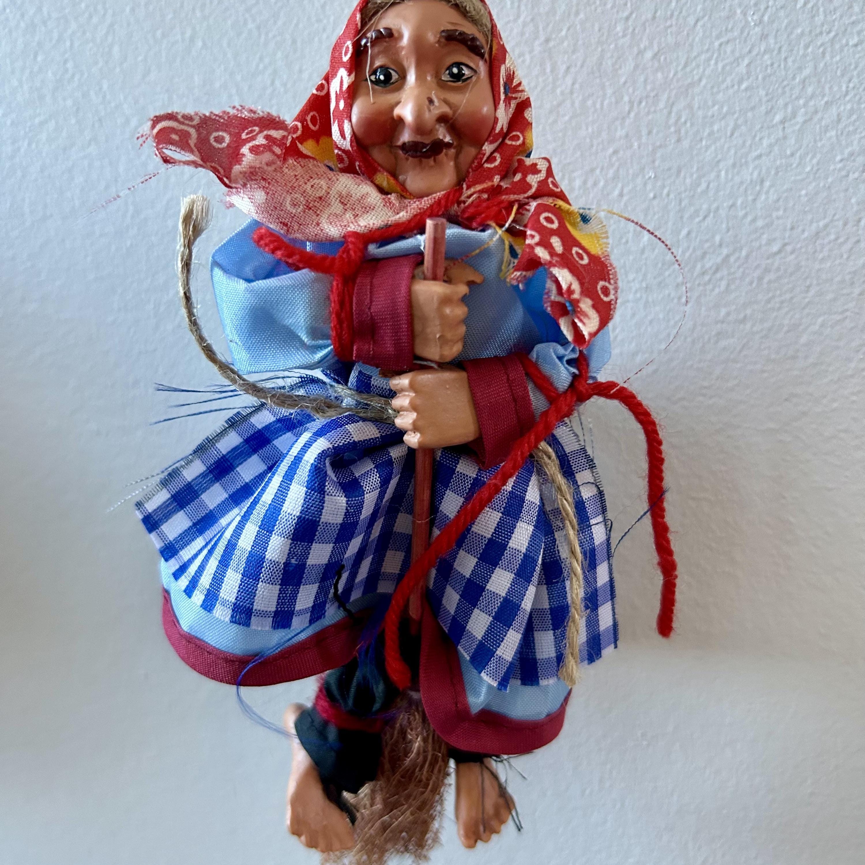Kitchen Witch Doll Paolina blue