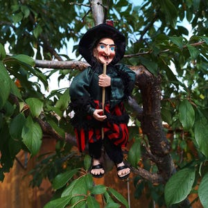 Bruja decorativa de cocina Farina verde / Hecha a mano