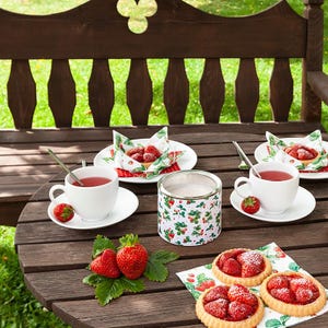 Tovaglioli decoupage motivo fragola