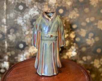 Vintage Asian Kimono/ Dress Porcelain Vase