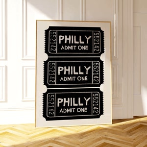 Philadelphia Wall Art, Y2K Philly Wall Art, PHL Cityscape Art Print, Philadelphia Pennsylvania Art, Philly Art Illustration, Trendy Skyline