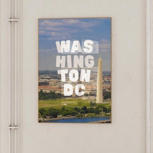 Arte fotográfica vintage de Washington DC, impressão de arte de DC, impressão de arte da paisagem urbana de Washington DC, arte de parede do Capitólio dos Estados Unidos, Distrito de Columbia