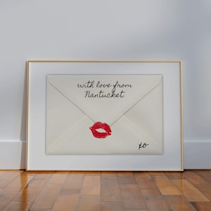 Nantucket Wandkunst, Ostküste Kunstdruck, mit Liebe von Nantucket, Massachusetts Geschenk, benutzerdefinierte Lage Kunstdruck, Coquette Wand Kunstdruck